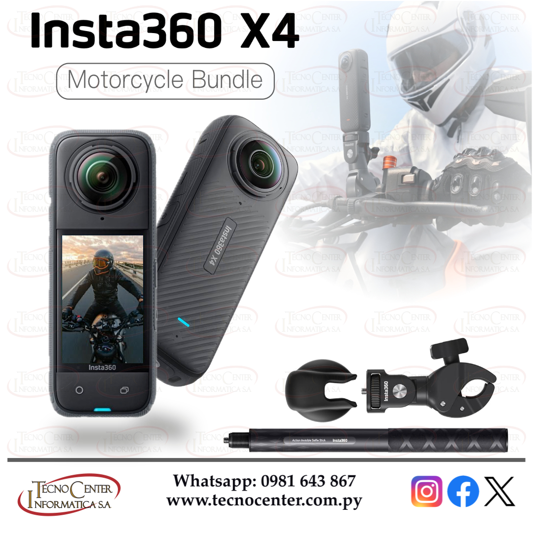 Cámara de Acción Insta360 X4 Motorcycle Bundle